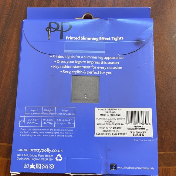 Pretty Polly printed slimming effect tights NWT one size - Picture 2 of 2